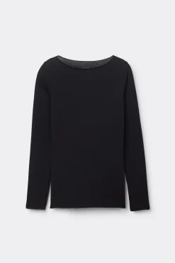 Bluzka z Dekoltem w Łódkę z Bawełny Ultralight Cotton