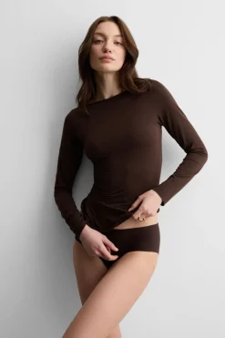 Bluzka z Dekoltem w Łódkę z Bawełny Ultralight Cotton