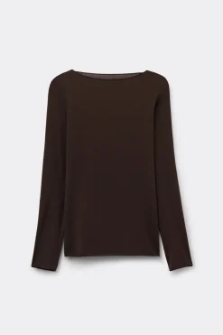 Bluzka z Dekoltem w Łódkę z Bawełny Ultralight Cotton