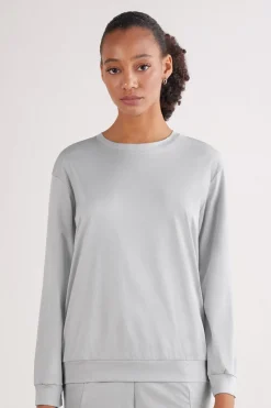 Bluzka z Długim Rękawem z Bawełny Elevated Cotton