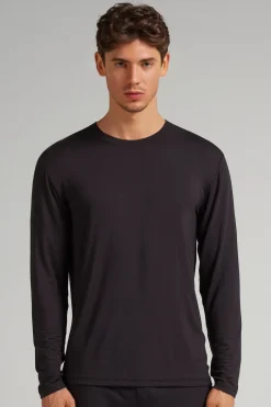 Bluzka z Długim Rękawem z Tkaniny Soft Silk
