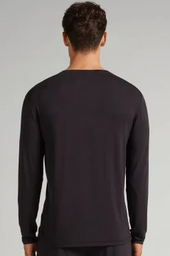 Bluzka z Długim Rękawem z Tkaniny Soft Silk