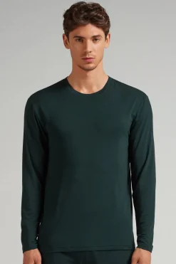 Bluzka z Długim Rękawem z Tkaniny Soft Silk