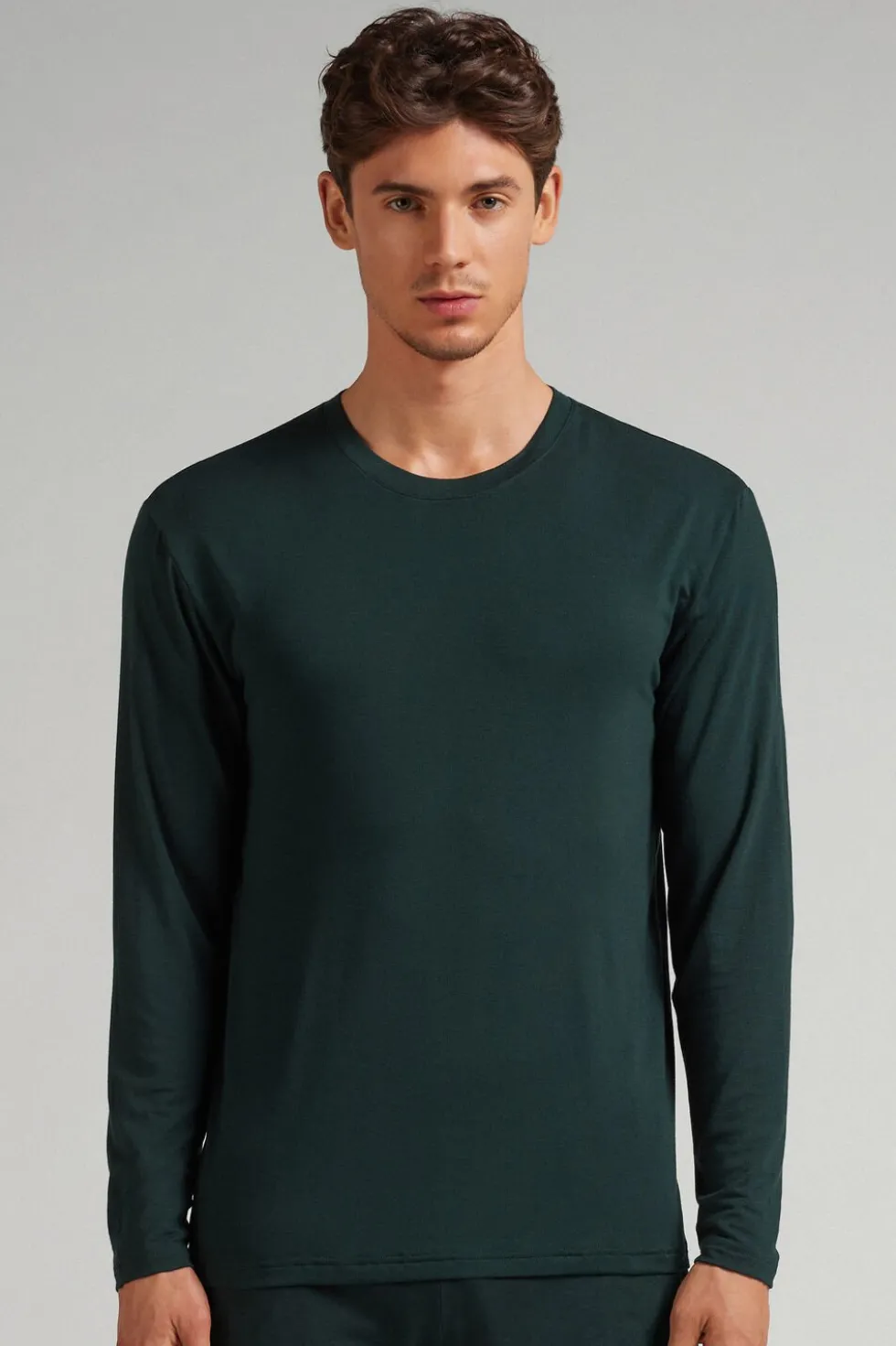 Bluzka z Długim Rękawem z Tkaniny Soft Silk