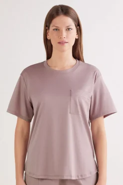 Bluzka z Krótkim Rękawem z Bawełny Elevated Cotton