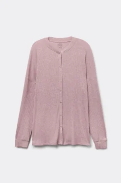 Bluzka z Modalu z Długim Rękawem Rozpinana z Przodu Chic Comfort