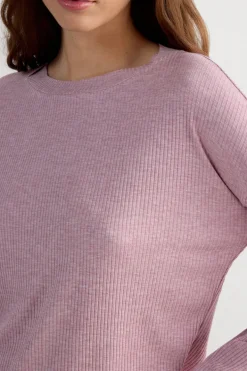 Bluzka z Modalu z Długim Rękawem i Dekoltem w Łódkę Chic Comfort