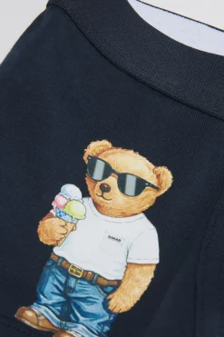 Bokserki Chłopięce z Bawełny Superior z Nadrukiem w Misia Ice Cream