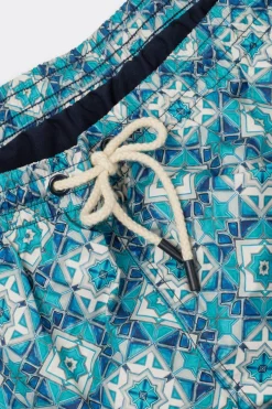 Bokserki Kąpielowe z Nadrukiem Ceramicznej Mozaiki