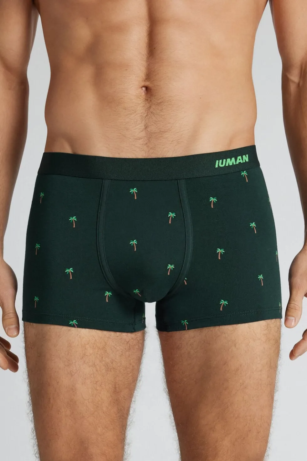 Bokserki z Bawełny Superior w Nadruk Palm