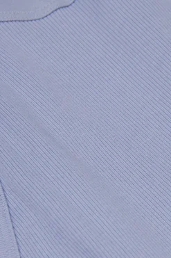 Crop Top w Prążki z Bawełny Superior
