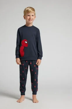 Długa Piżama Dziecięca z Bawełny Marvel Spiderman