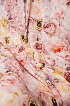 Długa Piżama z Tkaniny Fresh Bamboo z Nadrukiem I Bloom