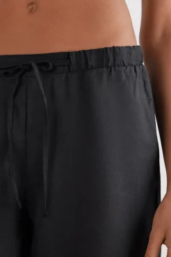 Długie spodnie z Troczkiem z Płótna Lnianego The Pure Linen