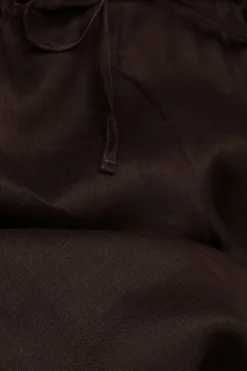 Długie spodnie z Troczkiem z Płótna Lnianego The Pure Linen