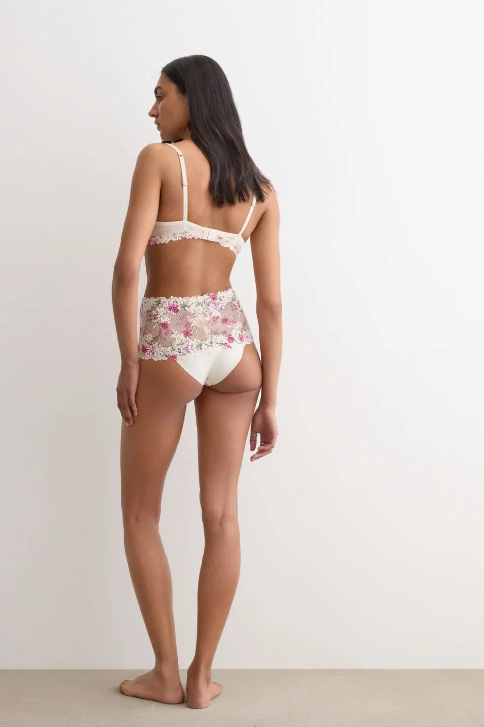 Figi Culotte Brazyliany z Nadrukiem Pretty Flowers