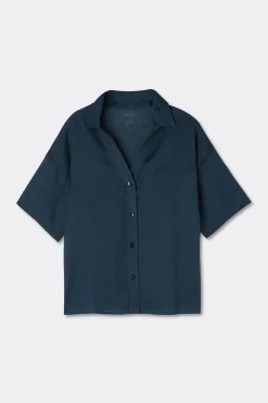 Koszula z Krótkim Rękawem z Płótna Lnianego The Pure Linen