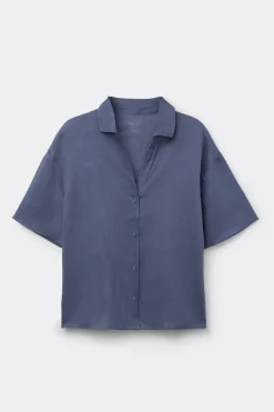 Koszula z Krótkim Rękawem z Płótna Lnianego The Pure Linen