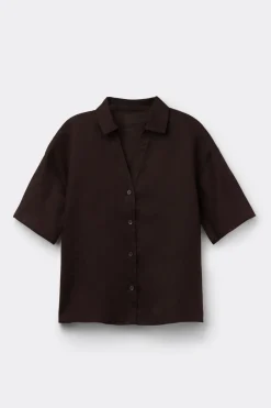 Koszula z Krótkim Rękawem z Płótna Lnianego The Pure Linen