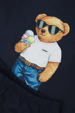 Krótka Piżama Dziecięca z Bawełny z Nadrukiem Ice Cream
