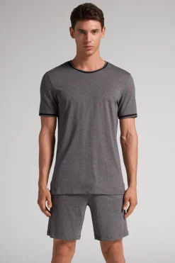 Krótka Piżama Męska Z Bawełny Superior