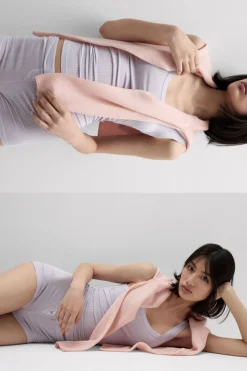 Krótka Prążkowana Piżama z Modalu Soft Lounge