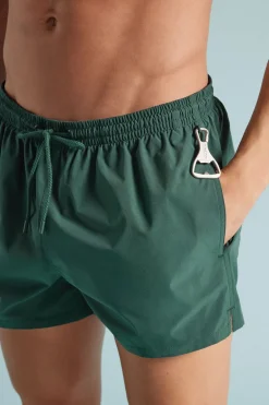 Krótkie Bokserki Kąpielowe w Jednolitym Kolorze