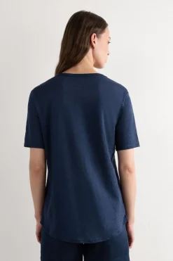 Lniana Bluzka z Krótkim Rękawem The Pure Linen