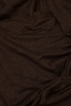 Lniana Bluzka zKrótkim Rękawem iDekoltem wSerek The Pure Linen