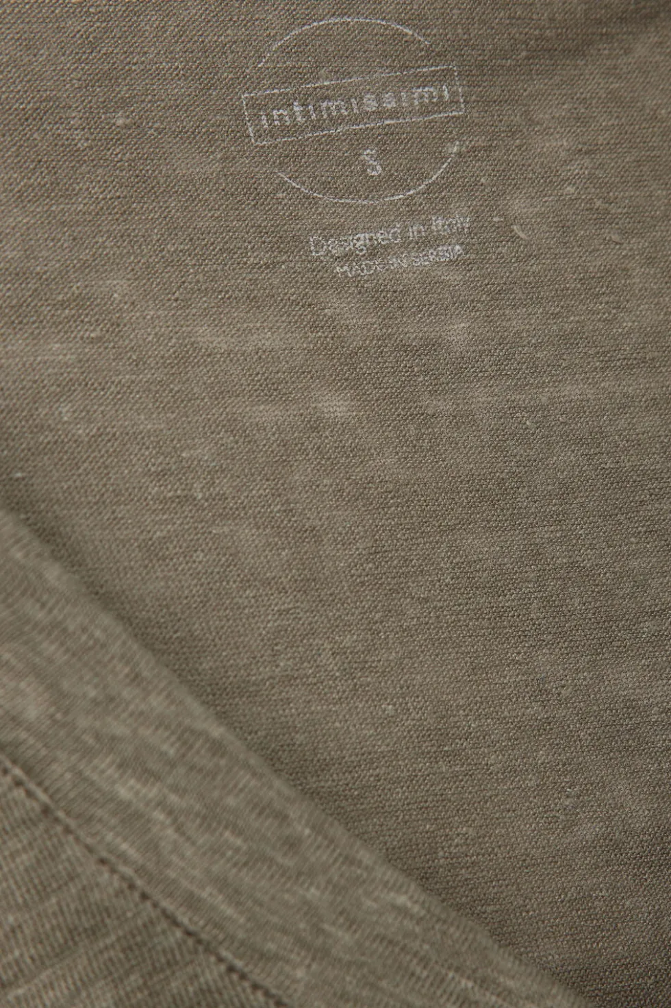 Lniana Bluzka zKrótkim Rękawem iDekoltem wSerek The Pure Linen