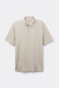 Lniana Koszulka Polo z Krótkim Rękawem