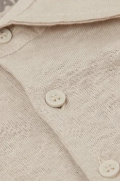 Lniana Koszulka Polo z Krótkim Rękawem
