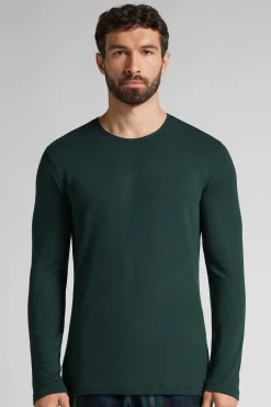 Longsleeve z Modalu z Kaszmirem z Dekoltem Pod Szyję