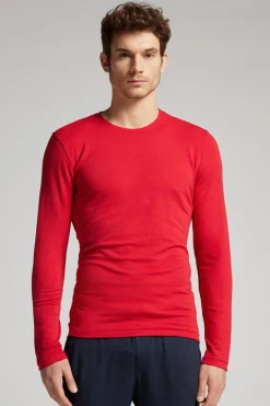Longsleeve z Modalu z Kaszmirem z Dekoltem Pod Szyję