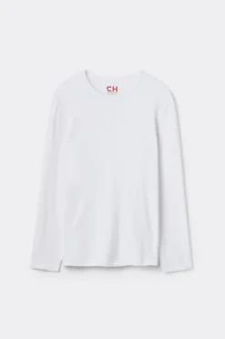 Longsleeve z Modalu z Kaszmirem z Dekoltem Pod Szyję