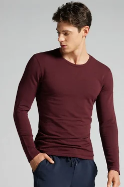 Longsleeve z Modalu z Kaszmirem z Dekoltem Pod Szyję