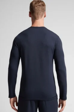 Longsleeve z Modalu z Kaszmirem z Dekoltem Pod Szyję
