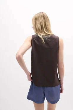 Podkoszulka z bawełny Elevated Cotton z Dekoltem w Serek