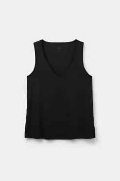 Podkoszulka z bawełny Elevated Cotton z Dekoltem w Serek