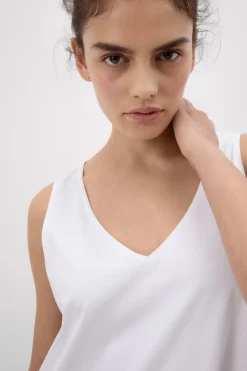 Podkoszulka z bawełny Elevated Cotton z Dekoltem w Serek