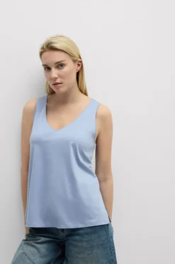 Podkoszulka z bawełny Elevated Cotton z Dekoltem w Serek