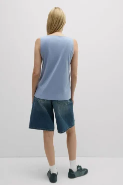 Podkoszulka z bawełny Elevated Cotton z Dekoltem w Serek
