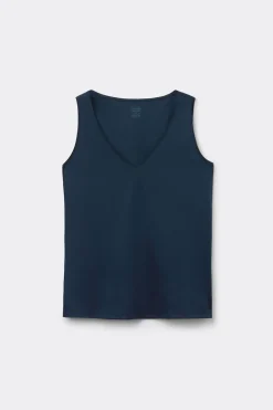 Podkoszulka z bawełny Elevated Cotton z Dekoltem w Serek