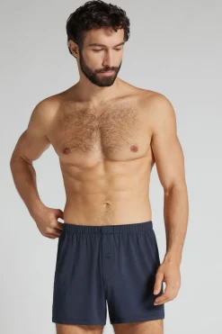 Szerokie Bokserki z Tkaniny Soft Silk