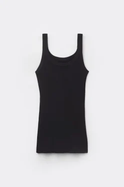 Tank Top Prążkowany z Bawełny Superior