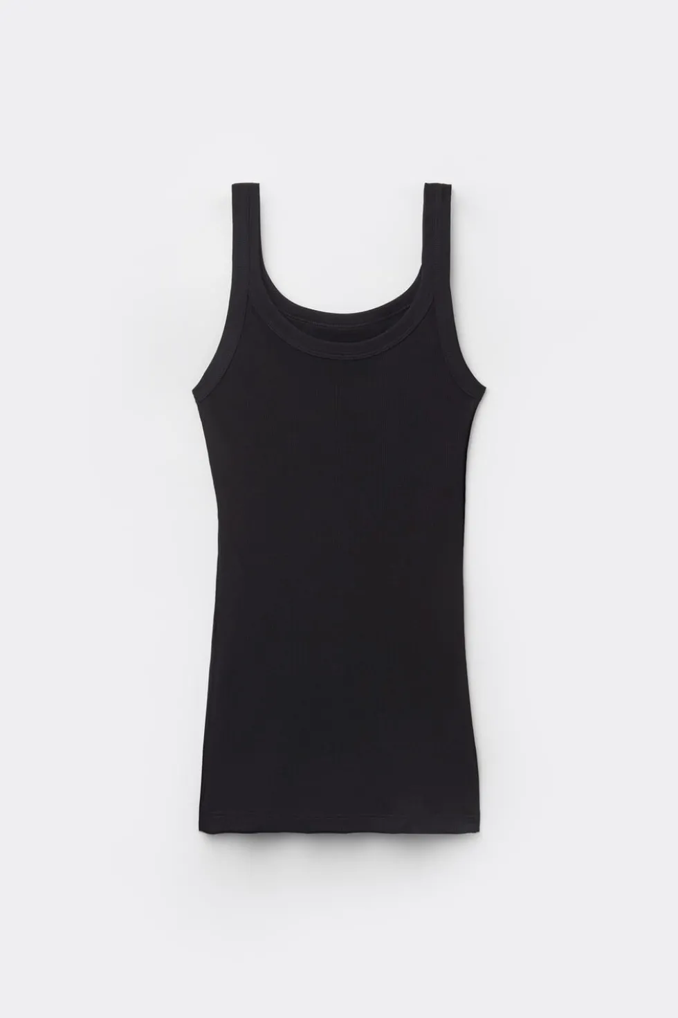 Tank Top Prążkowany z Bawełny Superior