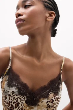 Top z Satyny Wiskozowej Animalier Simply Iconic