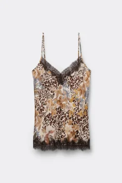 Top z Satyny Wiskozowej Animalier Simply Iconic