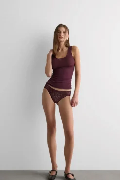 Top z Szerokimi Ramiączkami z Modalu i Kaszmiru Ultralight