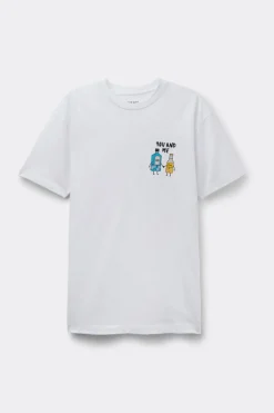 T-shirt 100% Bawełny z Haftowanym Nadrukiem You&Me